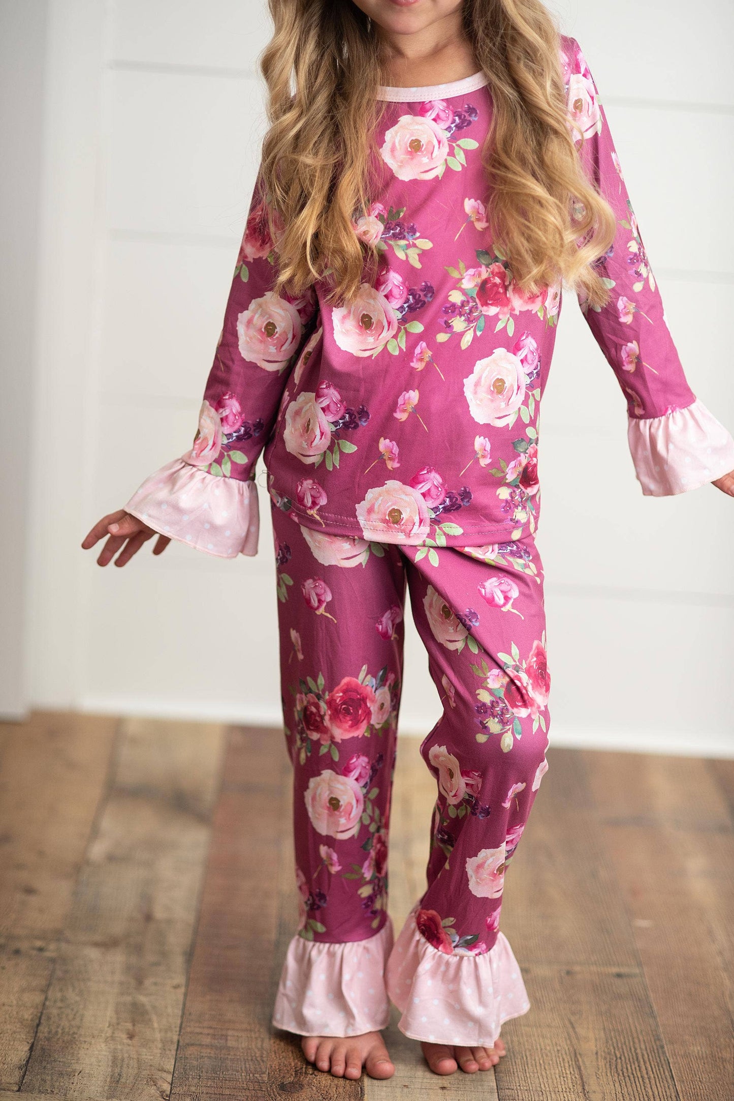 Pink Rose Print Comfy 2 Piece Lounge Set
