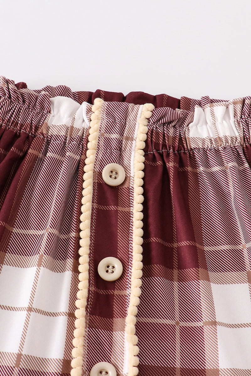 Stay Cozy Plaid Skirt Set