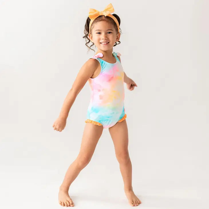 Rainbow Tie Dye One Piece Swimsuit