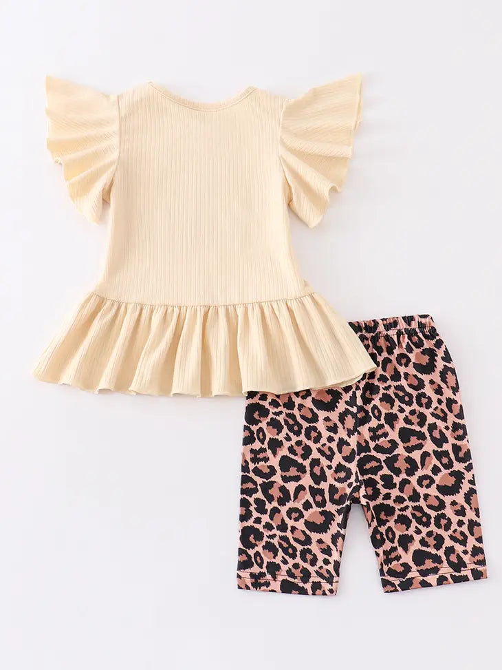 Stay Wild Leopard Short Set
