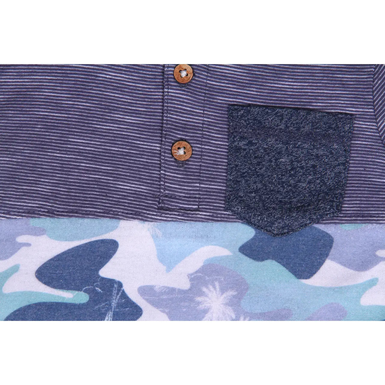 Blue Camo Palms Romper