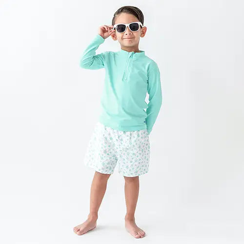 Whimsical Charm Swim Trunks White