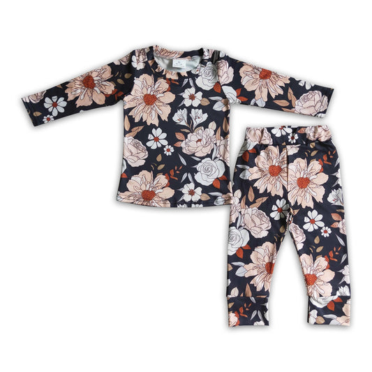 Black Floral PJ Set