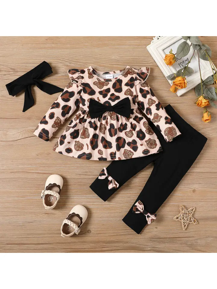 3pc Leopard Ruffle Set