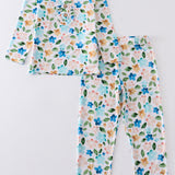 Blue Floral Bamboo Pajama Set