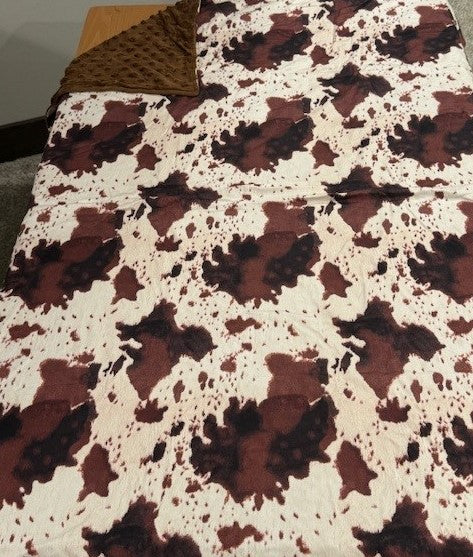 Cow Print  Minky  Blanket