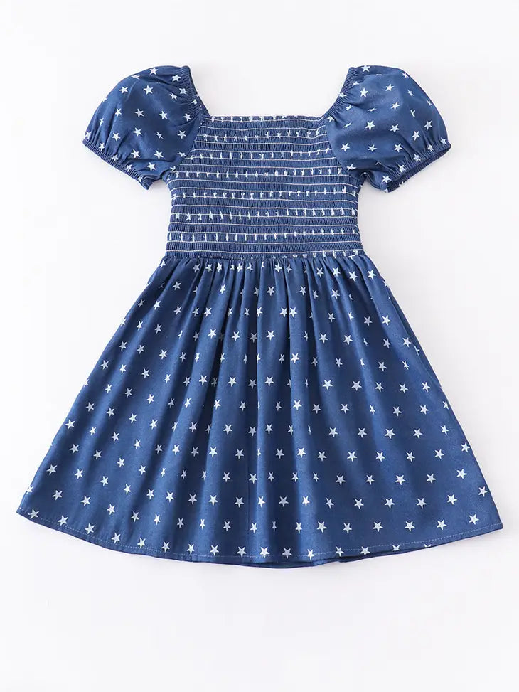 Blue Star Smocked Dress