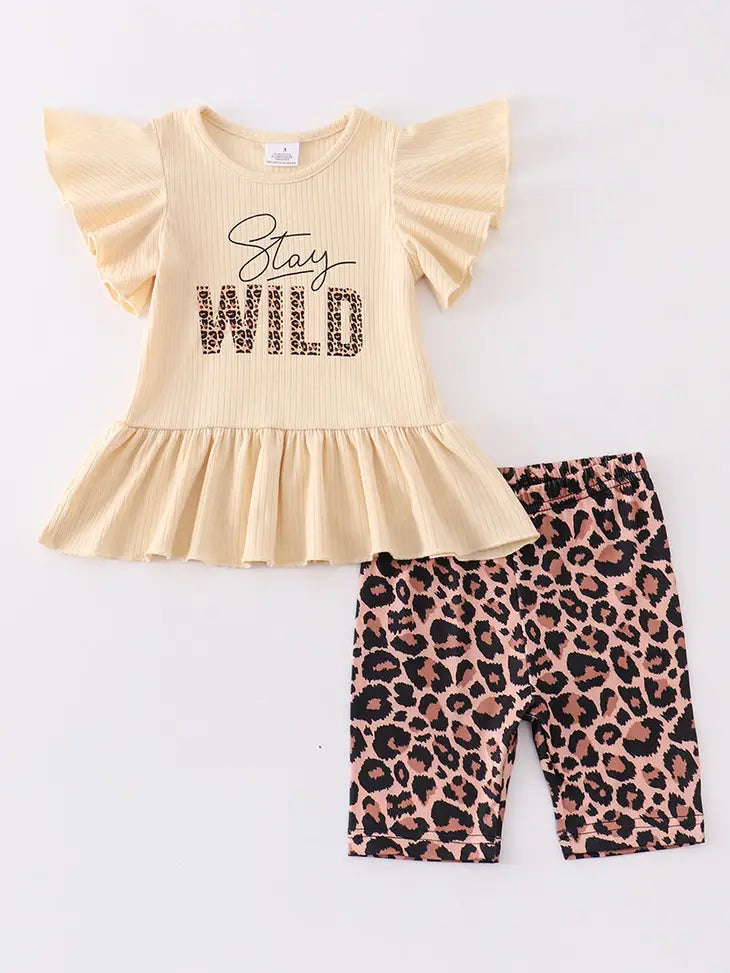 Stay Wild Leopard Short Set