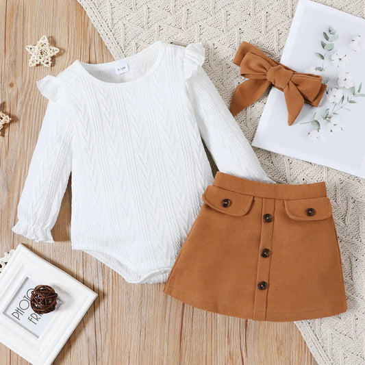 Cable Knit Sweater & Skirt Set