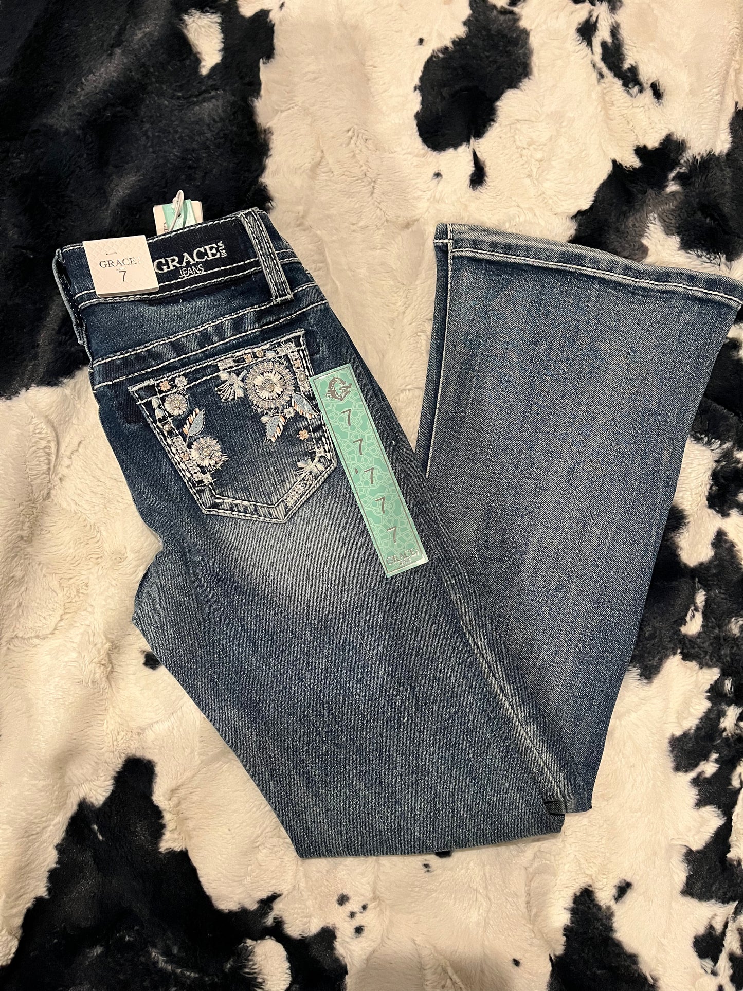 Floral Light Wash Jeans